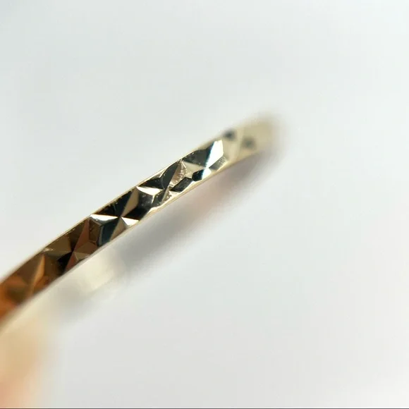 10K Yellow Gold Textured Pinky Midi Ring Band sz.3 Small - New